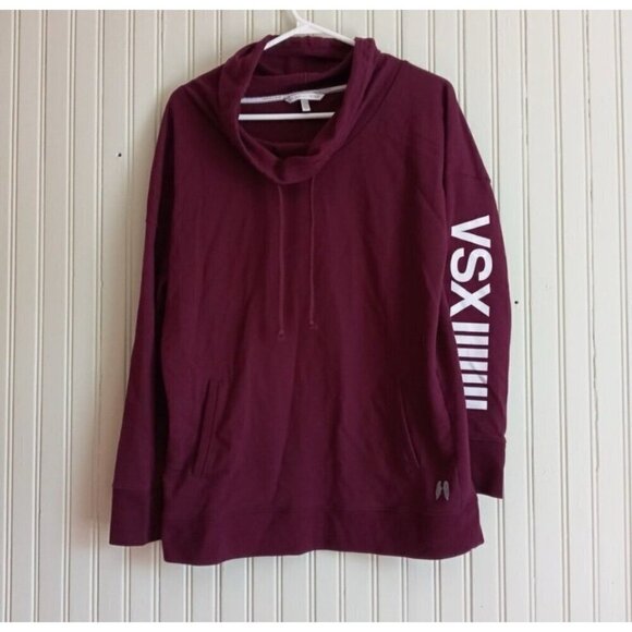 Victoria's Secret Burgundy Cowl Neck Sweater Women's Size S Pullover Knit - Picture 1 of 3